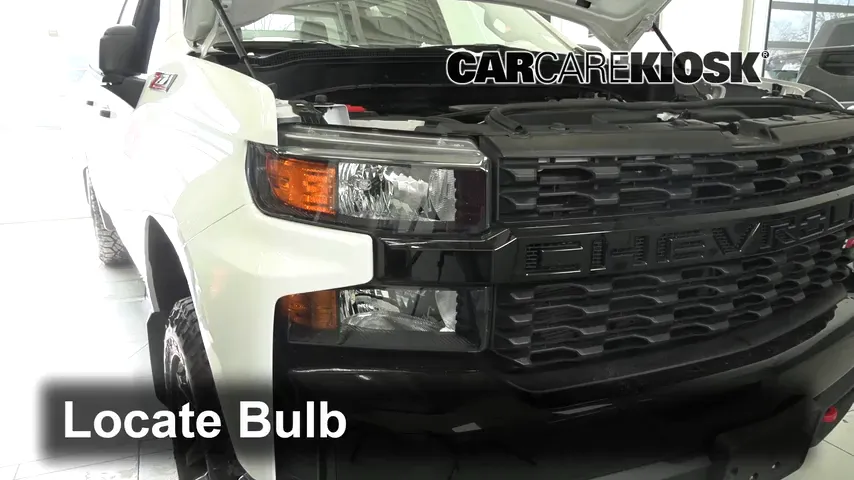 2019 Chevrolet Silverado 1500 Custom Trail Boss 4.3L V6 Crew Cab Pickup Luces Faro delantero (reemplazar foco)